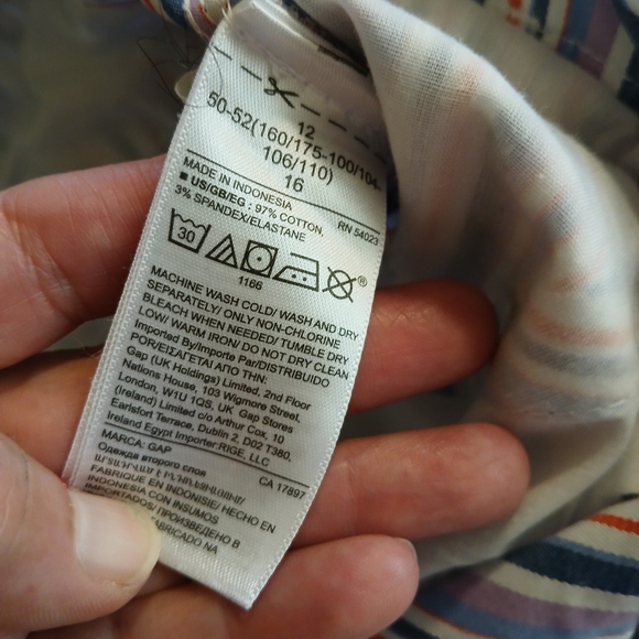 Striped Blue and Purple Shorts Sz 12 - Picture 9 of 9